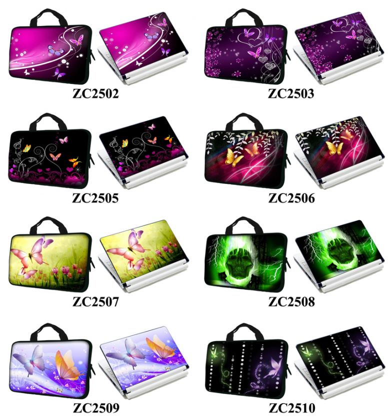 17 17.3 LAPTOP SLEEVE BAG w/ HIDDEN HANDLE & MATCHING SKIN STICKER 