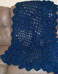   so soft JEWEL TONE afghan washable. Made with Lion brand Homepun yarn