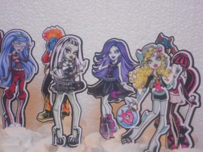 Monster High Cupcake Cake Toppers one dozen Birthday Party Decorations 