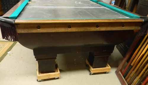 ANTIQUE BRUNSWICK BALKE COLLENDER SULTANA POOL TABLE  