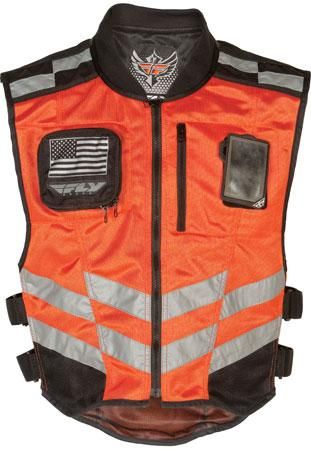 Fly Fast Pass Motorcycle Vest Orange S L  