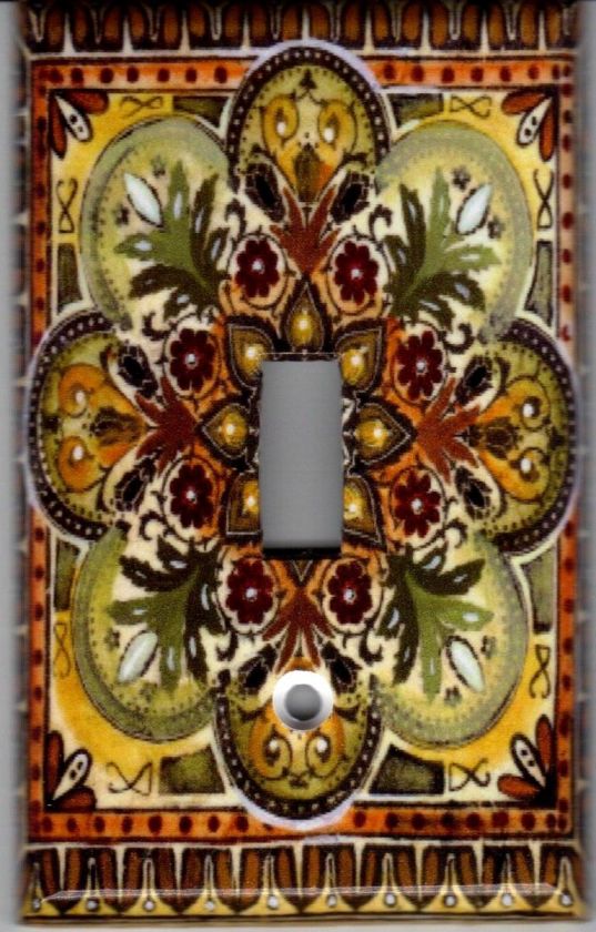 ITALIAN TILE PRINT LIGHT SWITCH PLATE COVER  