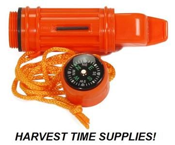 IN 1 SURVIVAL WHISTLE EMERGENCY SIGNAL MIRROR COMPASS WATERPROOF BUG 