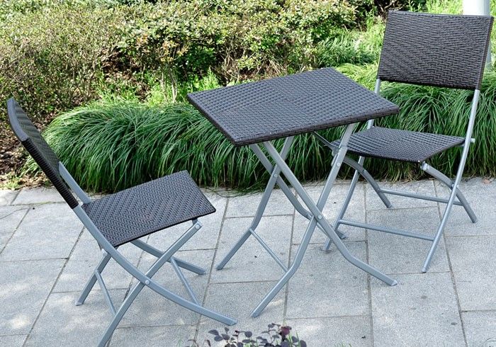   Portable RATTAN WICKER Coffee Set OUTDOOR GARDEN Patio FURNITURE SET