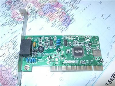 Zoltrix FM 1789 Fax Dial Up Modem 56 k PCI card Phantom  