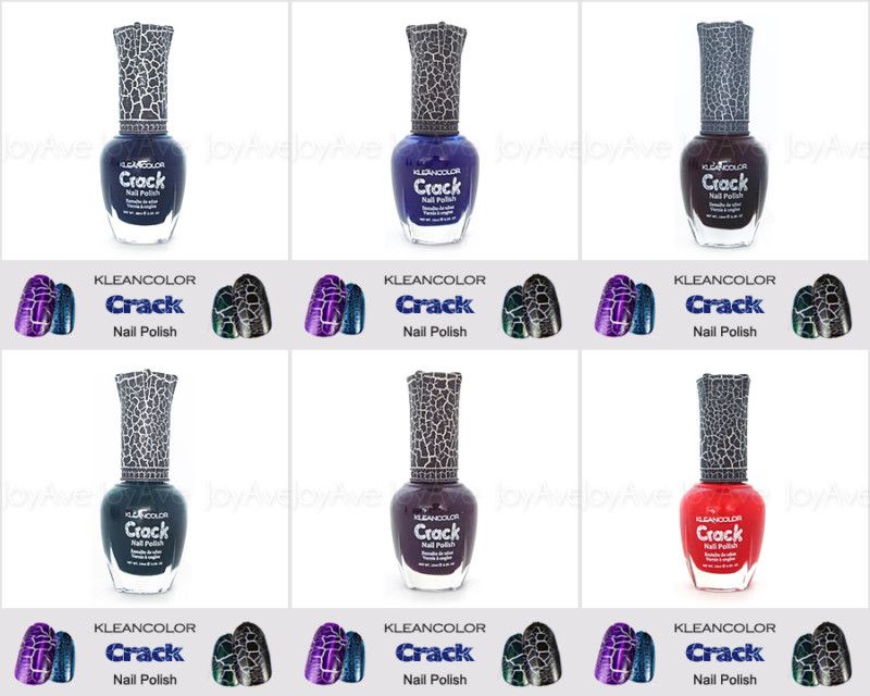 Kleancolor Crack Crackle Shatter Nail Polish   9 Colors  