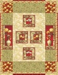 SSI SILK GARDEN Throw QUILT KIT in Red  