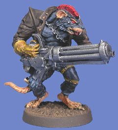 DEAL 0749 Goth Rat Hero Gatling Gun 40mm miniature  