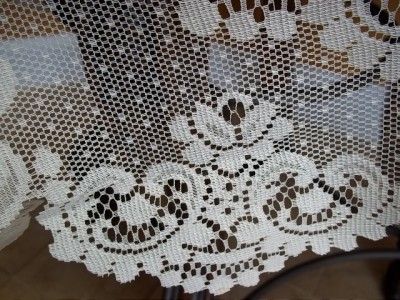 70 INCH WHITE ROUND TABLECLOTH LACE COTTON LATTICE TABLE CLOTH WTCF430 