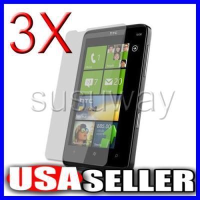 3x LCD Screen Guard Protector Film For T Mobile HTC HD7  