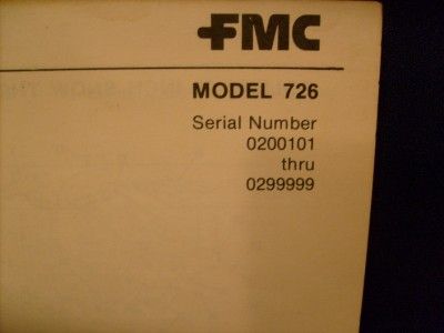 BOLENS MODEL 726 SNOWTHROWER PARTS LIST  