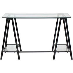 MODERN METAL GLASS COMPUTER HOME OFFICE WORK DESK NEW  