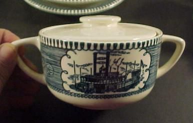 Royal China Currier & Ives Sugar with Lid  