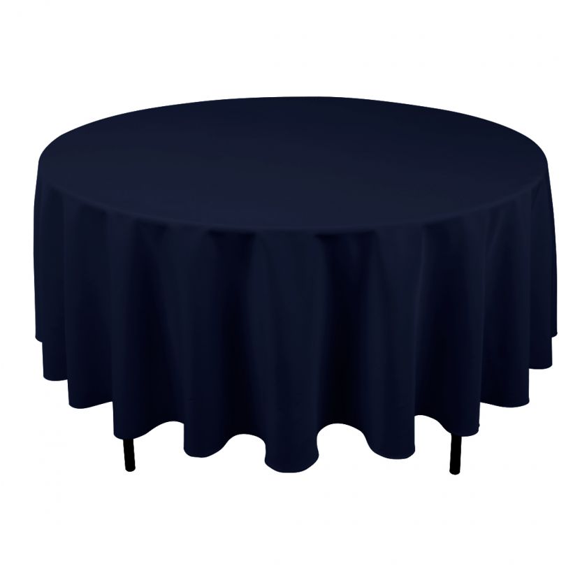 90 in. Round Polyester Tablecloth  