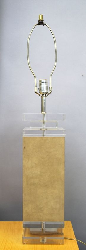 MID CENTURY MODERN LUCITE TABLE LAMP KARL SPRINGER  