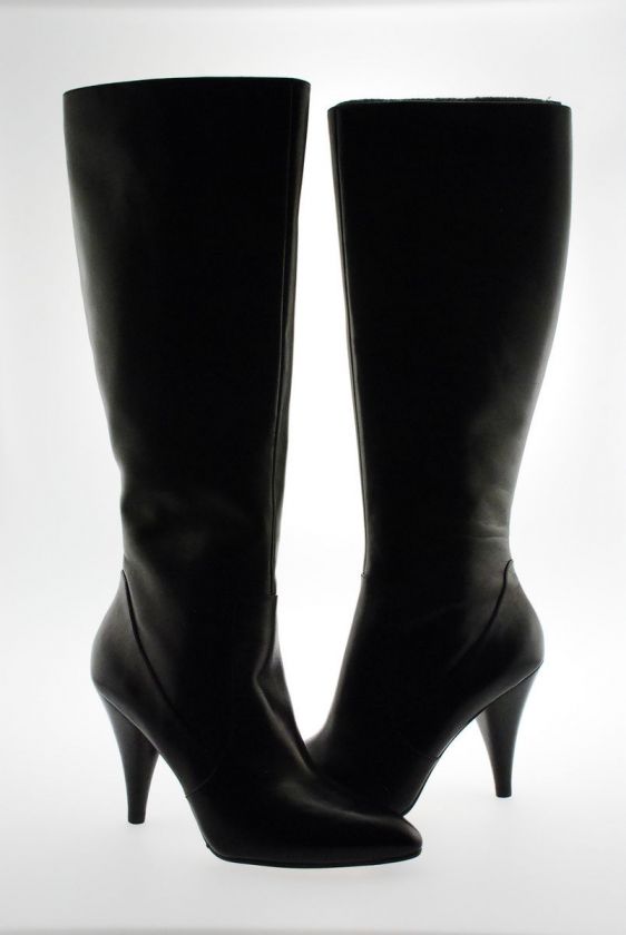 New Via Spiga Shanti Knee High Tall Shaft Boot Pump Heel Shoe Black 9 