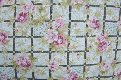 VINTAGE TRELLIS FLORAL CURTAINS/DRAPES 6 PANELS  