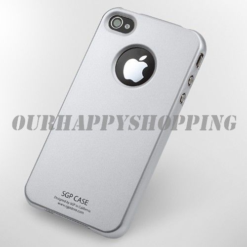 NEW SGP iPhone 4 4G Silver Case Ultra Thin Matte Series  