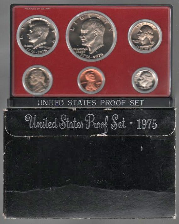 1975 US MINT Proof Set Original Black Box  