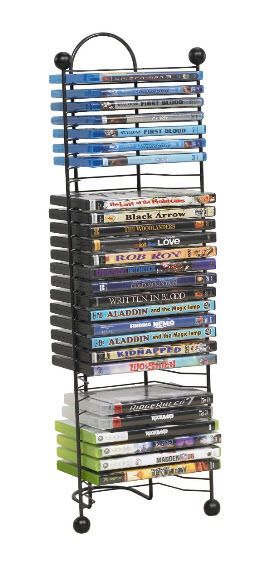 32 Movies Music Games Computer DVD CD Media Storage Rack Stand 