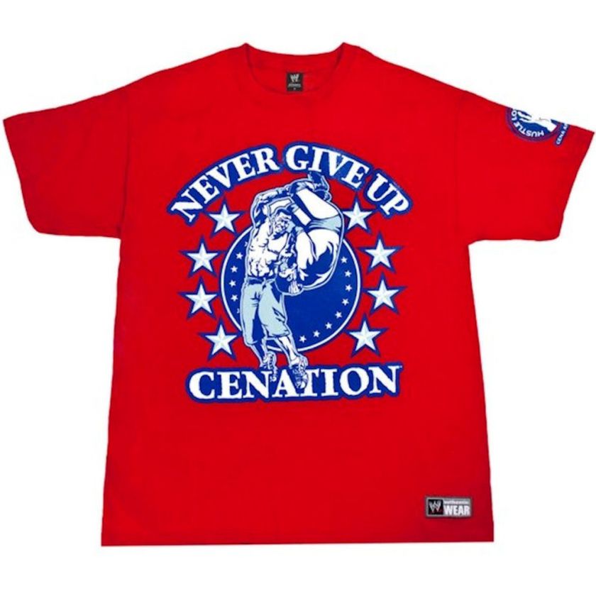 John Cena Persevere Red Cenation T shirt Wrestling WWE S  